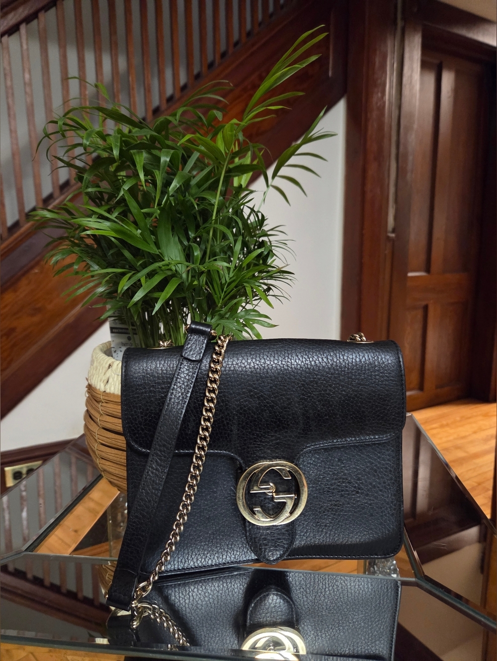 GUCCI INTERLOCKING GG SHOULDER BAG HANDBAG